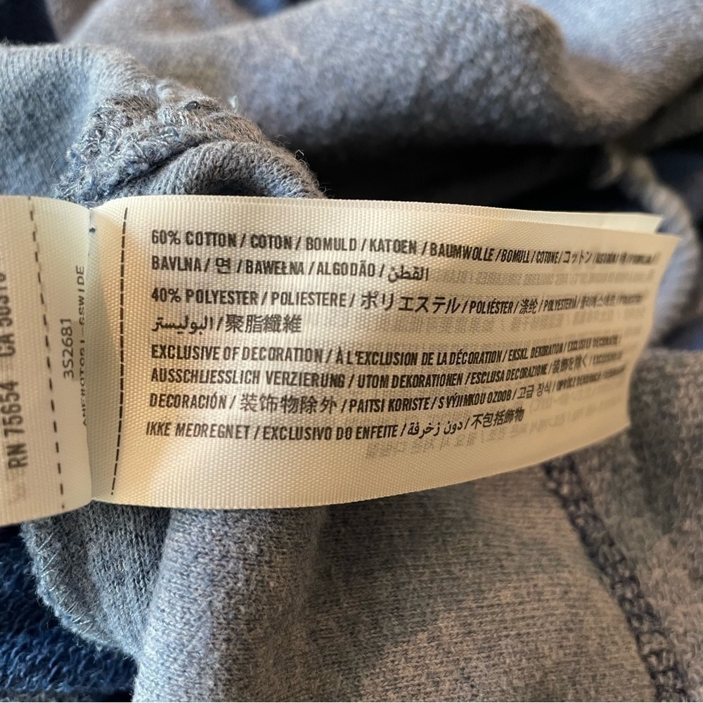 Hollister Turtleneck Pullover Sweatshirt Blue Colorblock Small S Casual Beach - Picture 5 of 8
